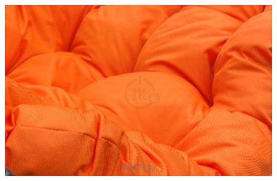 Фотографии M-Group Папасан 12020207 (коричневый ротанг/оранжевая подушка)