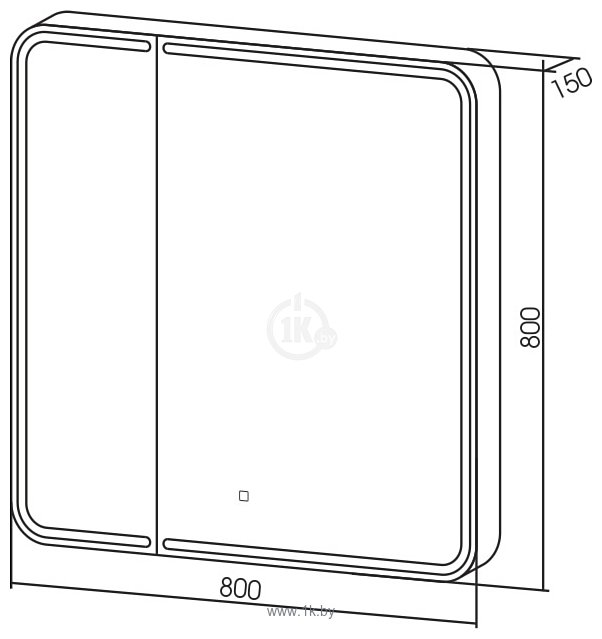 Фотографии Silver Mirrors  Alliance 805x800 LED-00002516