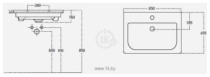 Фотографии Гамма Тумба Р25оф8/1 У-65 с умывальником Софт-13065