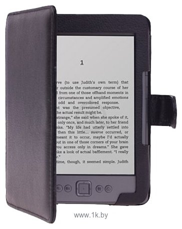 Фотографии CE Compass Black PU Leather Folio Cover For Amazon Kindle 4