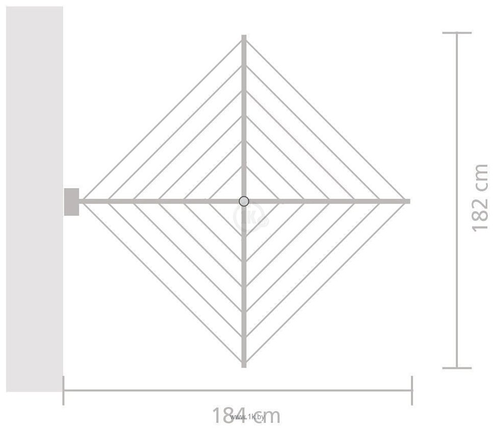 Фотографии Brabantia WallFix с чехлом 375842 (серый металлик)