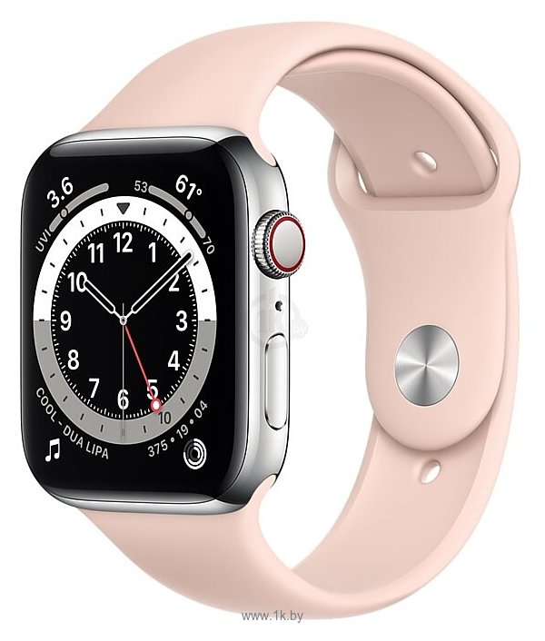 Фотографии Apple Watch Series 6 GPS + Cellular 44mm Stainless Steel Case with Sport Band