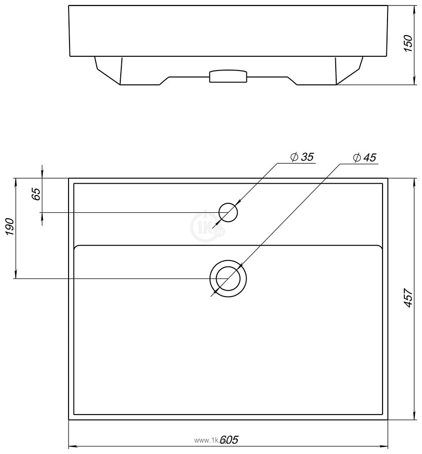 Фотографии Aquanet Комплект Nova Lite 60 00242923 (1 ящик, дуб рошелье)