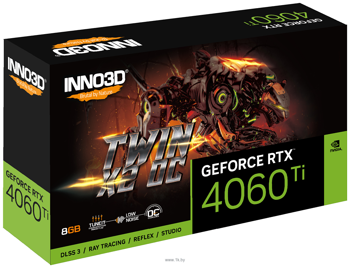 Фотографии Inno3D GeForce RTX 4060 Ti 8GB Twin X2 OC (N406T2-08D6X-171153N)