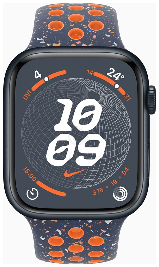 Фотографии Apple Watch Series 9 45 мм (алюминиевый корпус, спортивный Nike S/M)