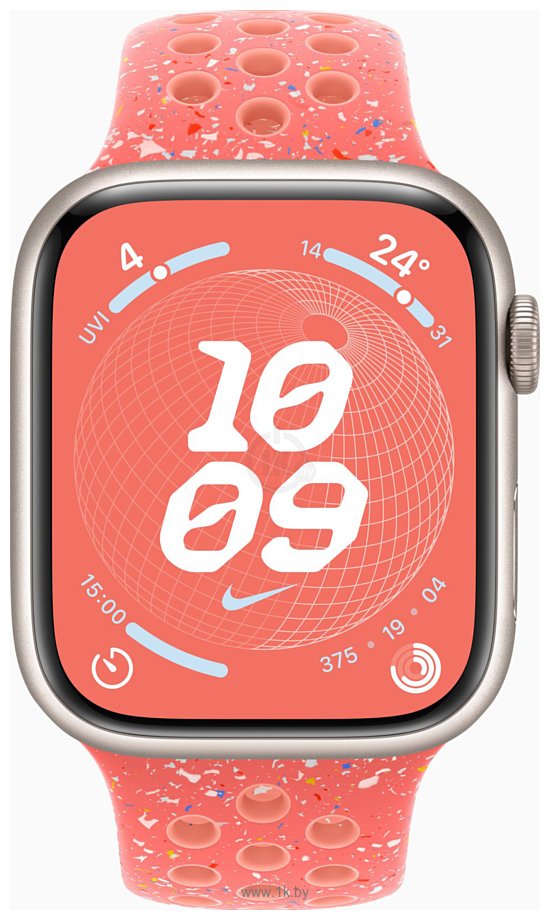 Фотографии Apple Watch Series 9 45 мм (алюминиевый корпус, спортивный Nike S/M)