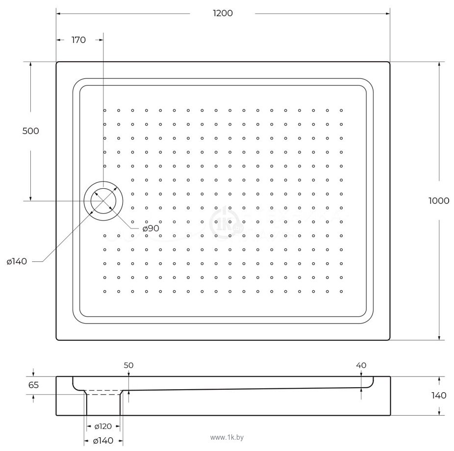 Фотографии BelBagno TRAY-BB-AH-120/100-15-W 120x100