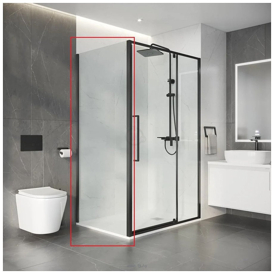 Фотографии Niagara Nova NG-A100GR-34 100х195 (графит/прозрачное стекло)