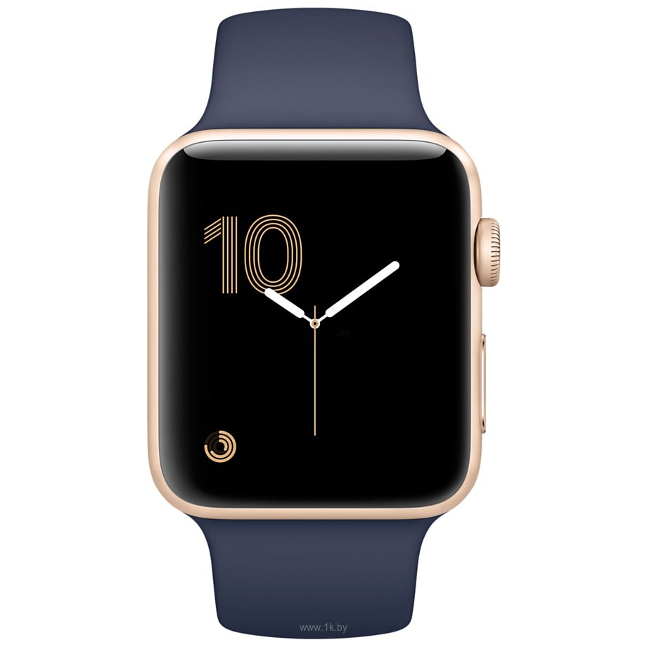 Фотографии Apple Watch Series 1 42mm Gold with Midnight Blue Sport Band (MQ122)