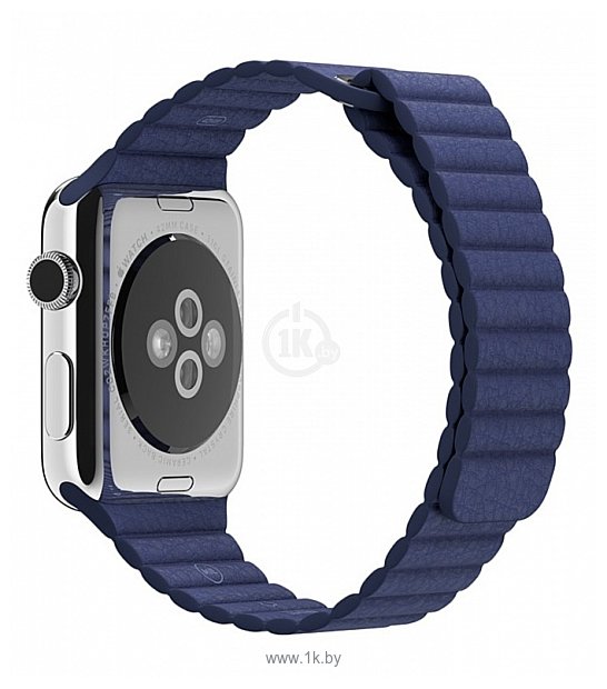Фотографии Apple Watch 42mm Stainless Steel with Blue Leather Loop (MJ452)