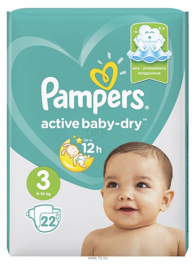 Фотографии Pampers Active Baby-Dry 3 Midi (6-10 кг), 22 шт