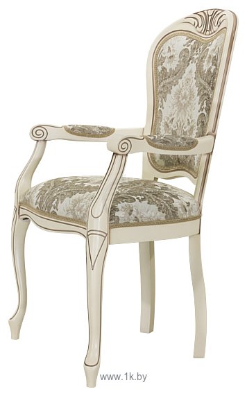 Фотографии Castor Виконт кресло (молочный бук с коричневой патиной /ткань 03-140)