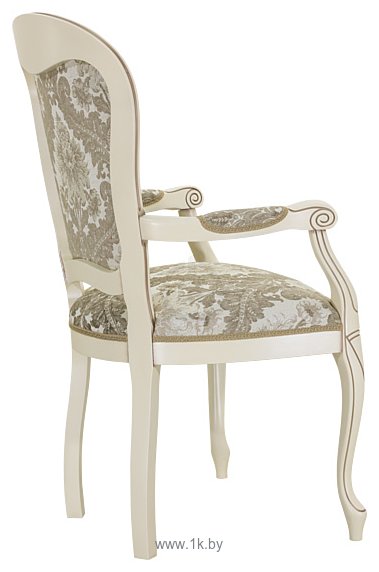 Фотографии Castor Виконт кресло (молочный бук с коричневой патиной /ткань 03-140)