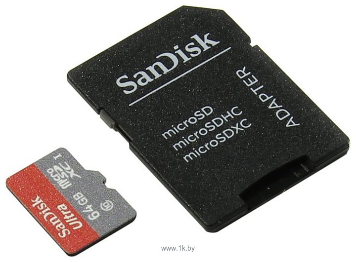 Фотографии SanDisk Ultra microSDXC 64GB + адаптер (SDSQUNC-064G-GN6IA)