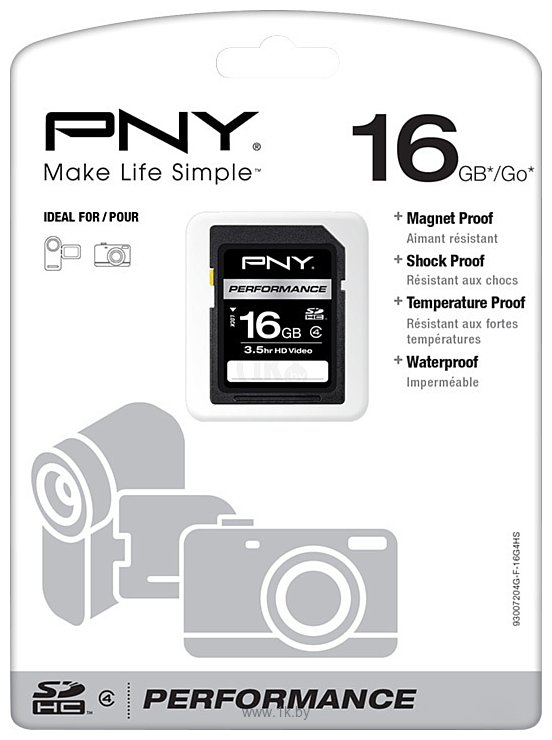 Фотографии PNY SDHC Performance (Class 4) 16GB (P-SDHC16G4H-GE)