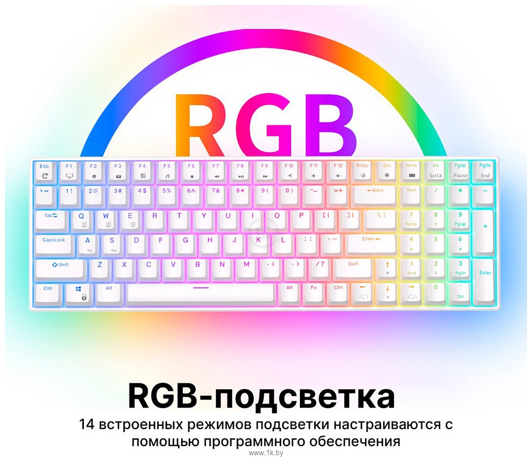 Фотографии Royal Kludge RK100 RGB white, RK Brown