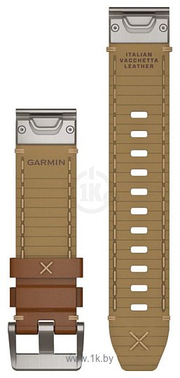 Фотографии Garmin QuickFit кожаный итальянский 22 мм для fenix 5 (коричневый)