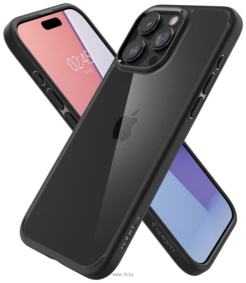 Фотографии Spigen Ultra Hybrid для iPhone 15 Pro Max ACS06570 (черный)