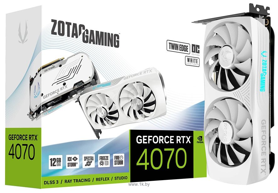 Фотографии ZOTAC GeForce RTX 4070 Twin Edge OC White Edition (ZT-D40700Q-10M)