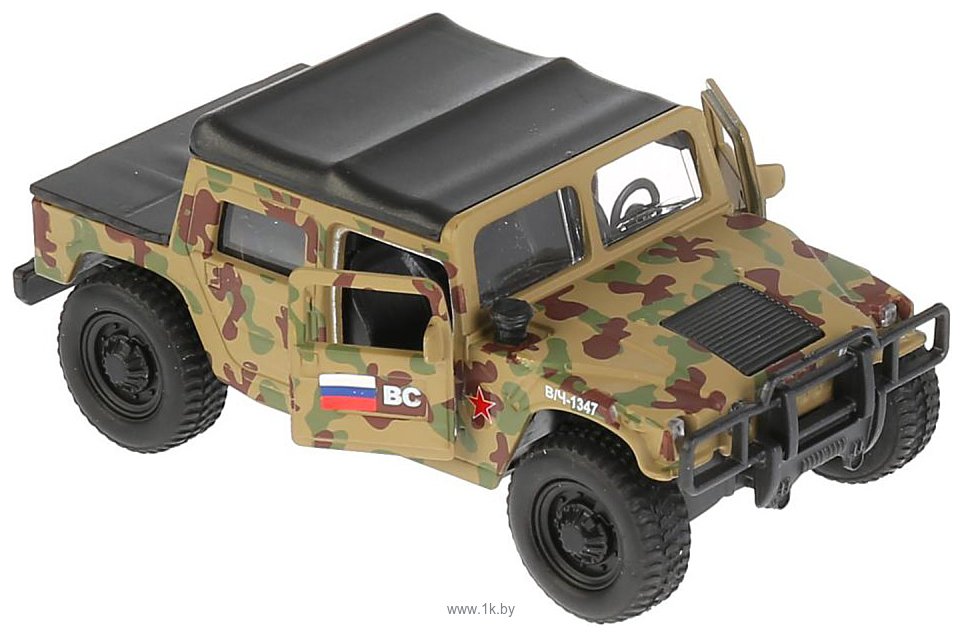 Фотографии Технопарк Hummer H1 Пикап Военный SB-18-09-H1-M(GY)-WB