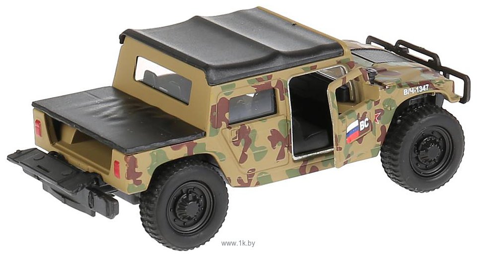 Фотографии Технопарк Hummer H1 Пикап Военный SB-18-09-H1-M(GY)-WB