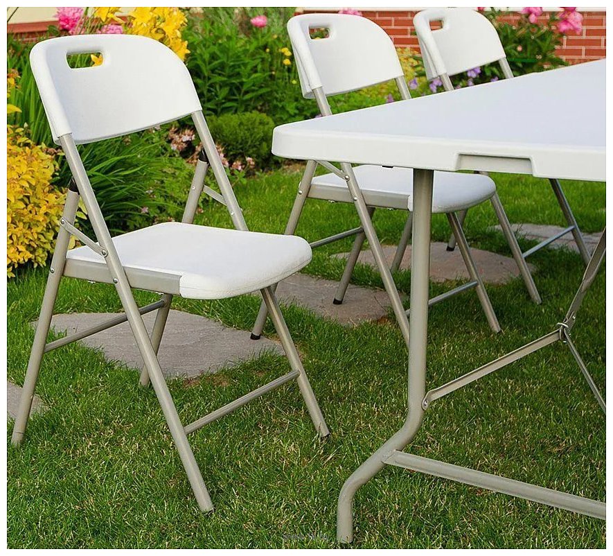 Фотографии Calviano Складной, прямоугольный 244 см + 6 стульев (белый)