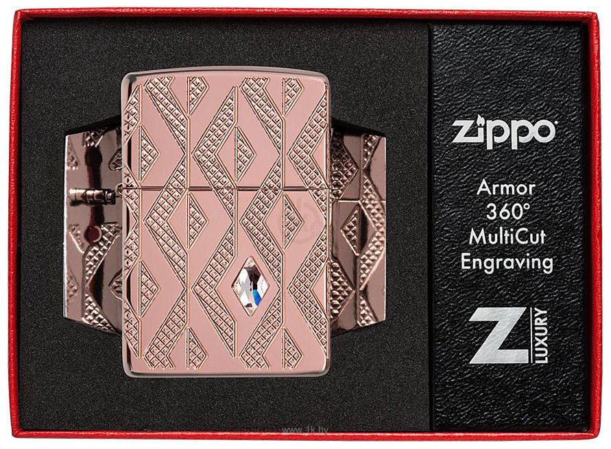 Фотографии Zippo Armor Geometric Diamond Pattern Design 49702