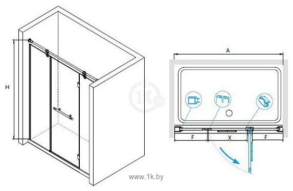 Фотографии RGW Viscount VI-02 180 (прозрачное стекло)