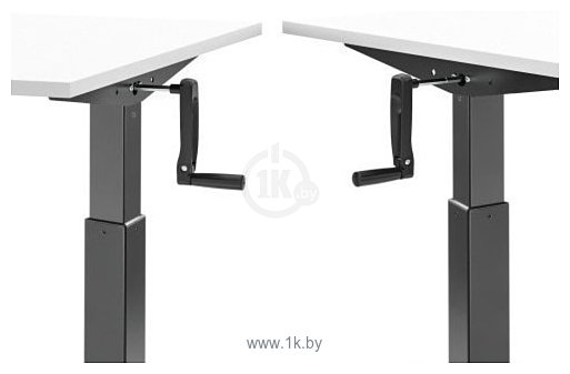 Фотографии ErgoSmart Manual Desk Compact 1360x800x36 мм (дуб мореный/черный)