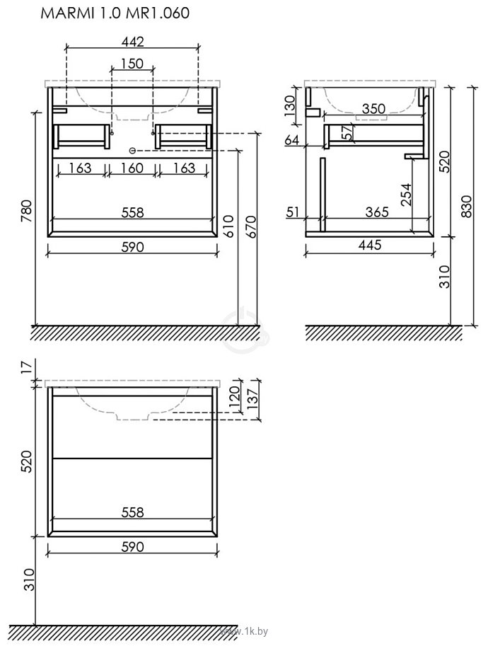 Фотографии Sancos Marmi 1.0 MR1.060ECH (дуб чарльстон)