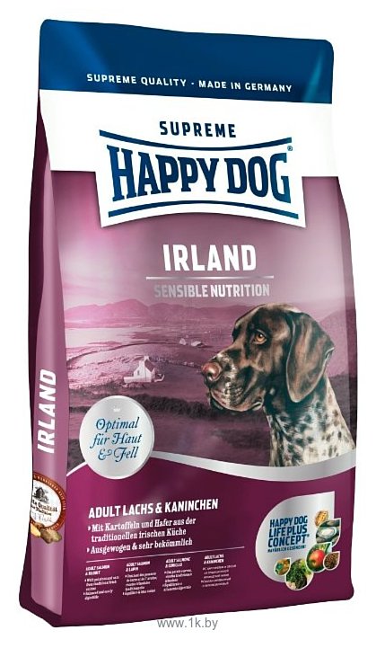 Фотографии Happy Dog (4 кг) Supreme Sensible - Irland с лососем и кроликом