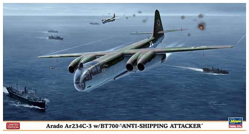 Фотографии Hasegawa Бомбардировщик Arado AR234C-3 W/BT700 Anti-Ship Attackr