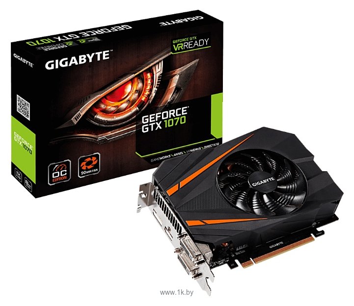 Фотографии GIGABYTE GeForce GTX 1070 1556Mhz PCI-E 3.0 8192Mb 8008Mhz 256 bit 2xDVI HDMI HDCP