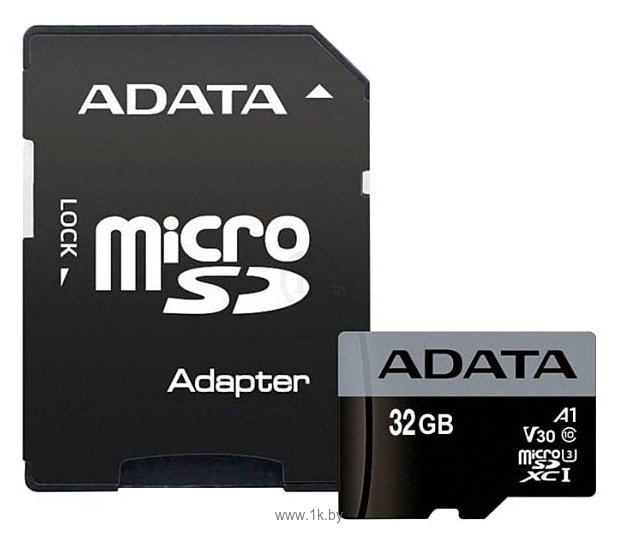 Фотографии ADATA Premier Pro microSDHC UHS-I U3 V30 A1 Class10 (R100/W80) 32GB + SD adapter