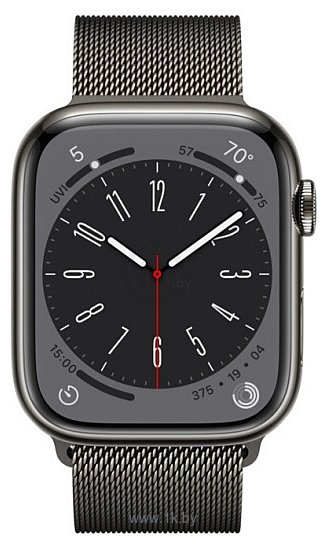 Фотографии Apple Watch Series 8 LTE 45mm (корпус из нержавеющей стали, миланский ремешок)