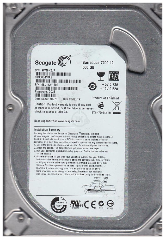 Фотографии Seagate Barracuda 7200.12 500Гб (ST3500418AS)