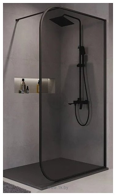 Фотографии Niagara NG-689-10TBLACK 100x200 (черный матовый/тонированное стекло)