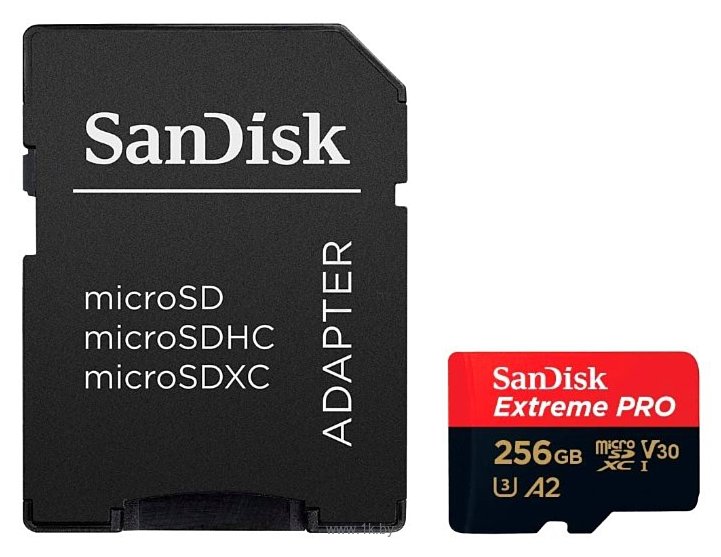 Фотографии SanDisk Extreme Pro microSDXC Class 10 UHS Class 3 V30 A2 170MB/s 256GB + SD adapter