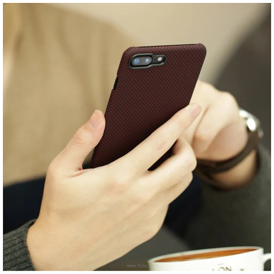 Фотографии Pitaka MagEZ Case Pro для iPhone 7 Plus (plain, черный/красный)