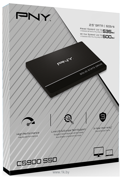 Фотографии PNY CS900 500GB SSD7CS900-500-RB