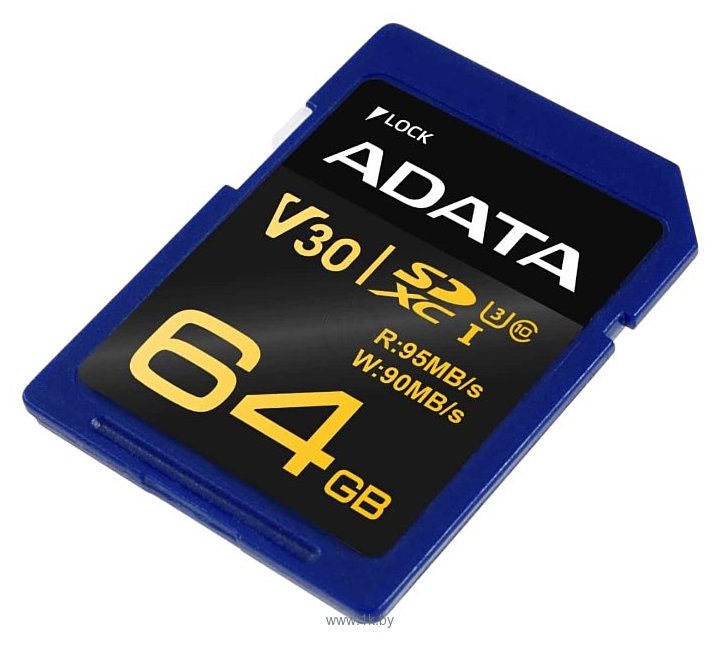 Фотографии ADATA Premier Pro SDXC UHS-I U3 V30 Class 10 (R95/W90) 64GB