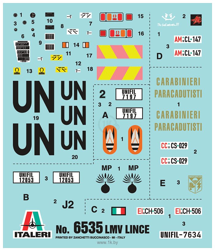 Фотографии Italeri 6535 Многоцелевой бронированный автомобиль LMV Lince ООН