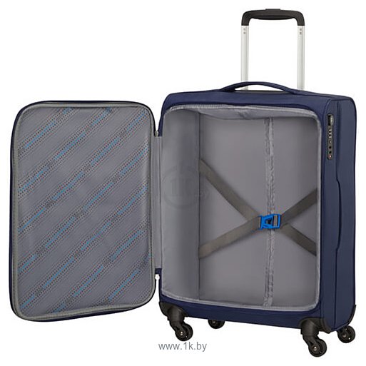 Фотографии American Tourister Lite Volt Navy Blue 55 см (4 колеса)