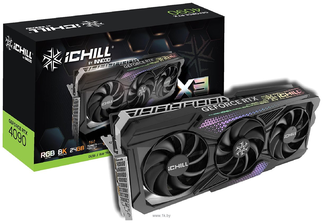 Фотографии INNO3D GeForce RTX 4090 iChill X3 (C40903-246XX-1833VA47)