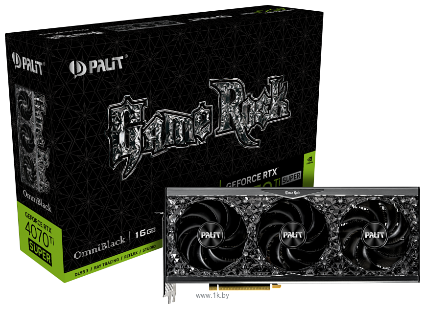 Фотографии Palit GeForce RTX 4070 Ti Super GameRock OmniBlack 16GB (NED47TS019T2-1020Q)