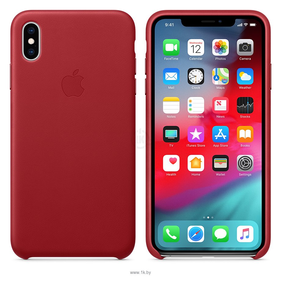 Фотографии Apple Leather Case для iPhone XS Max Red
