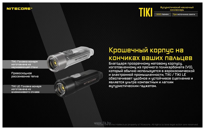 Фотографии Nitecore TIKI SS (серый)