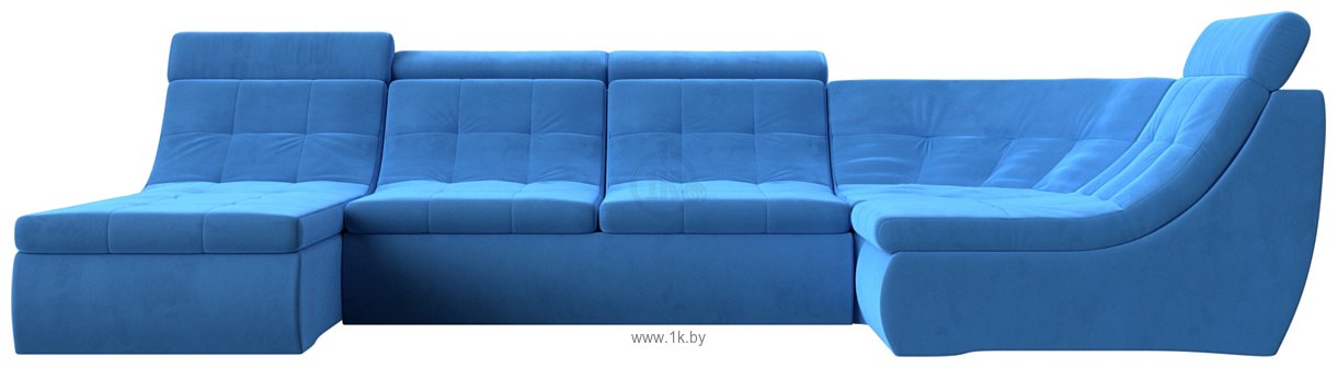 Фотографии Лига диванов Холидей люкс 105580 (велюр, голубой)