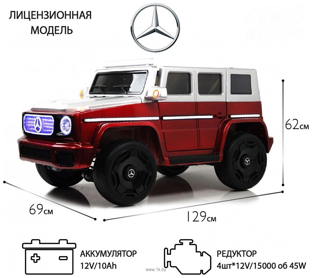 Фотографии RiverToys Mercedes-Benz EQG E222EE (красный глянец)