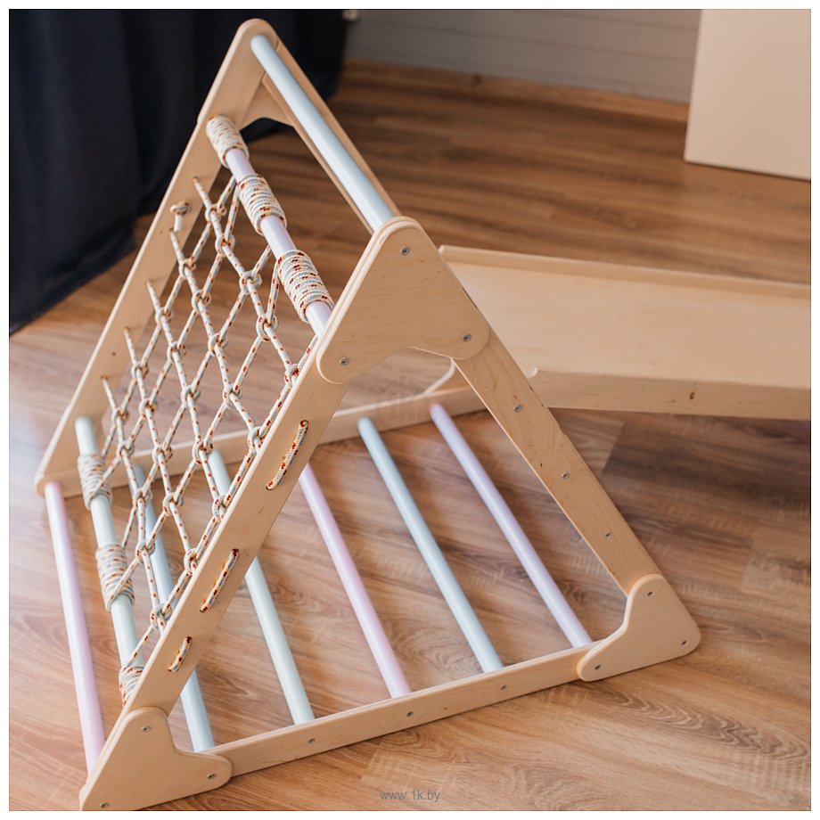 Фотографии Милая Мебель Треугольник с канатом и горка-лестница (цветной)